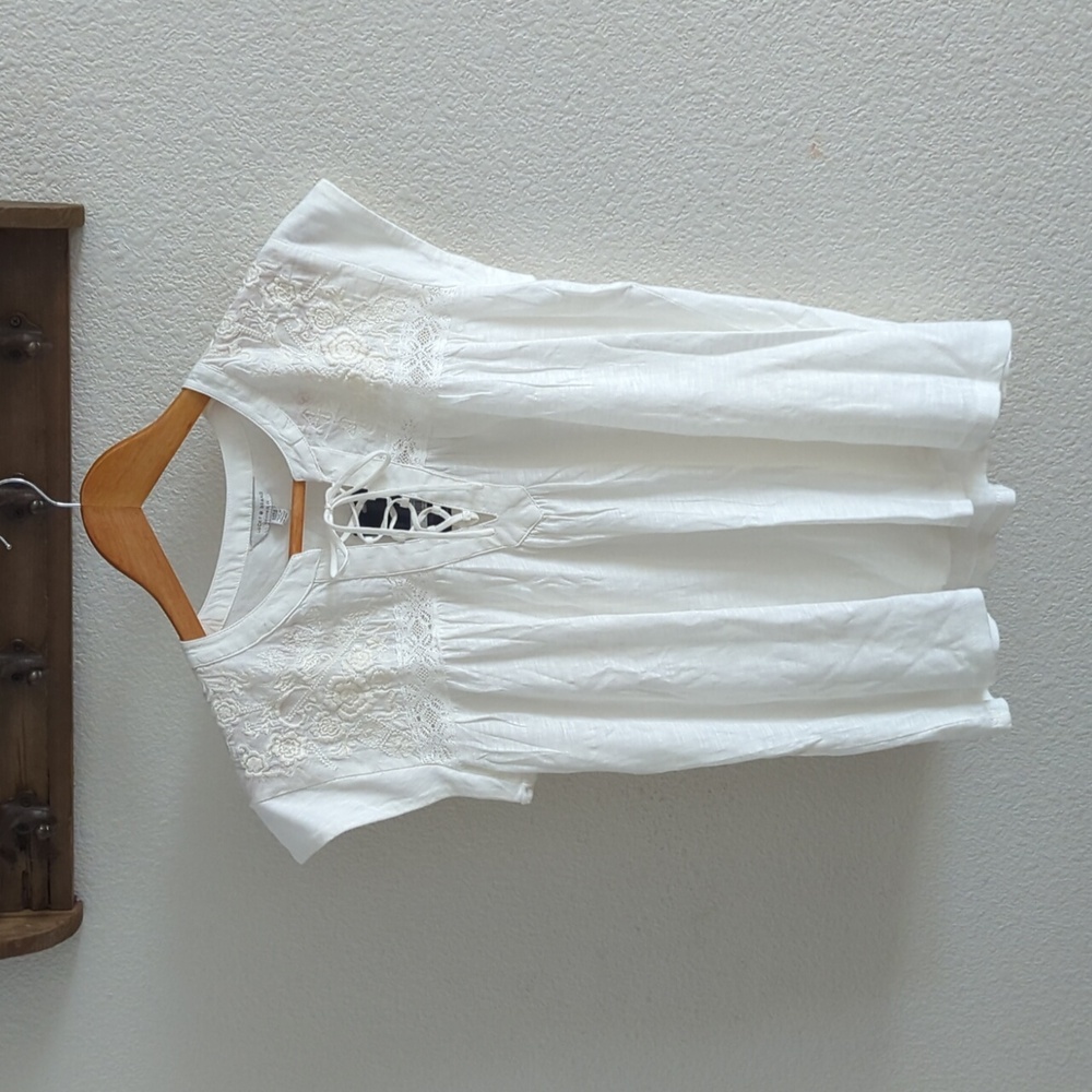 Lovely Cream Lace Lucky Brand Blouse M